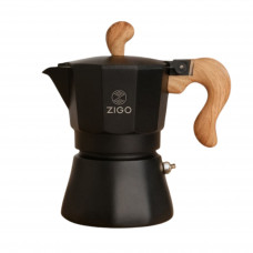 Гейзерная кофеварка ZIGO Nine-Tailed Fox, 3 порции чёрная